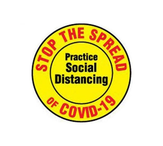 Ergomat COVID-19 Social Distancing Safety Signs and Strips - "Stop the ...