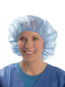 Tronex Fluid-Resistant Bouffant Cap - CAP, TRONEX, BOUFFANT, SMALL, BLUE, 21" - 4075B