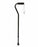 Medline Offset Handle Fashion Canes - Aluminum Offset Handle Fashion Cane, Black - TAA86420
