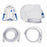 Sarnova, Inc Procedural Oxygen Mask - POM Procedural Oxygen Mask, Adult, Medium and High Adapter O2 Concentration, Microstream Compatible EtCO2 Configuration - 301-0318LT-MSA