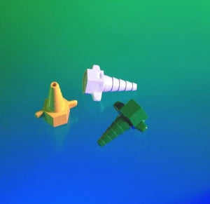 Tri-Anim Health Tapered Nut / Nipple Oxygen Adapters - Tapered Nut / Nipple Oxygen Connector, Green - 26-33-2600