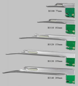 Tri-Anim Miller Laryngoscope Blades - Miller Laryngoscope Blade, Green, #3 - 301-B3130EA