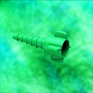 Teleflex Medical Nipple / Nut Barbed Hose Adapter for DISS Outlet - Christmas Tree Nipple Adapter - 36-2555