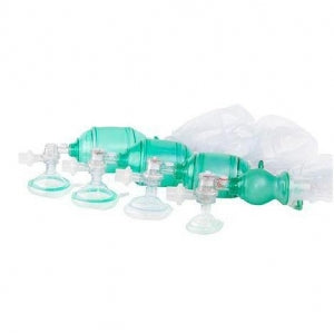Tri-Anim Health BVM Manual Resuscitators - BVM Manual Resuscitator, AirFlow, 2 Masks, Filter, Infant - 87-AF3140MC