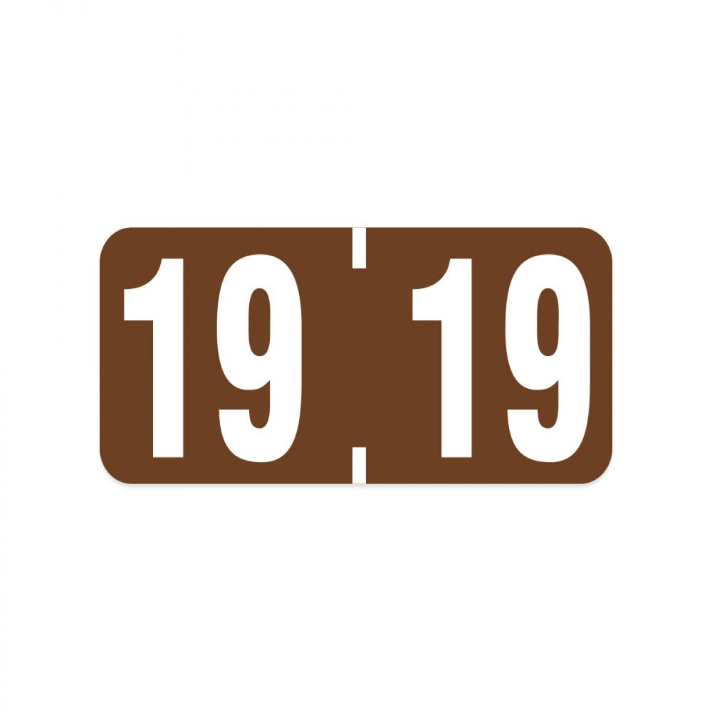 Color: Brown Dimensions: 1" X 1/2" Before Folding Permanent Adhesive Quantity: 500/Roll