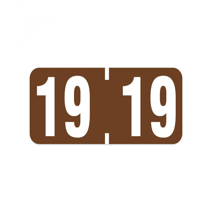 Color: Brown Dimensions: 1" X 1/2" Before Folding Permanent Adhesive Quantity: 500/Roll