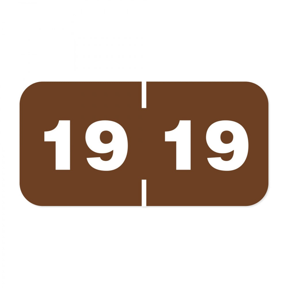 Color: Brown Dimensions: 1-1/2" X 3/4" Before Folding Permanent Adhesive Quantity: 500/Roll