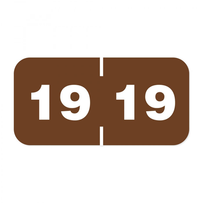 Color: Brown Dimensions: 1-1/2" X 3/4" Before Folding Permanent Adhesive Quantity: 500/Roll
