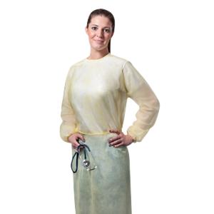 Encompass Group Super-Soft Evolution Nonwoven Scrub Tops - Disposable Chest-Pocket V-Neck Military Scrub Top, Blue, Size XL - 9654