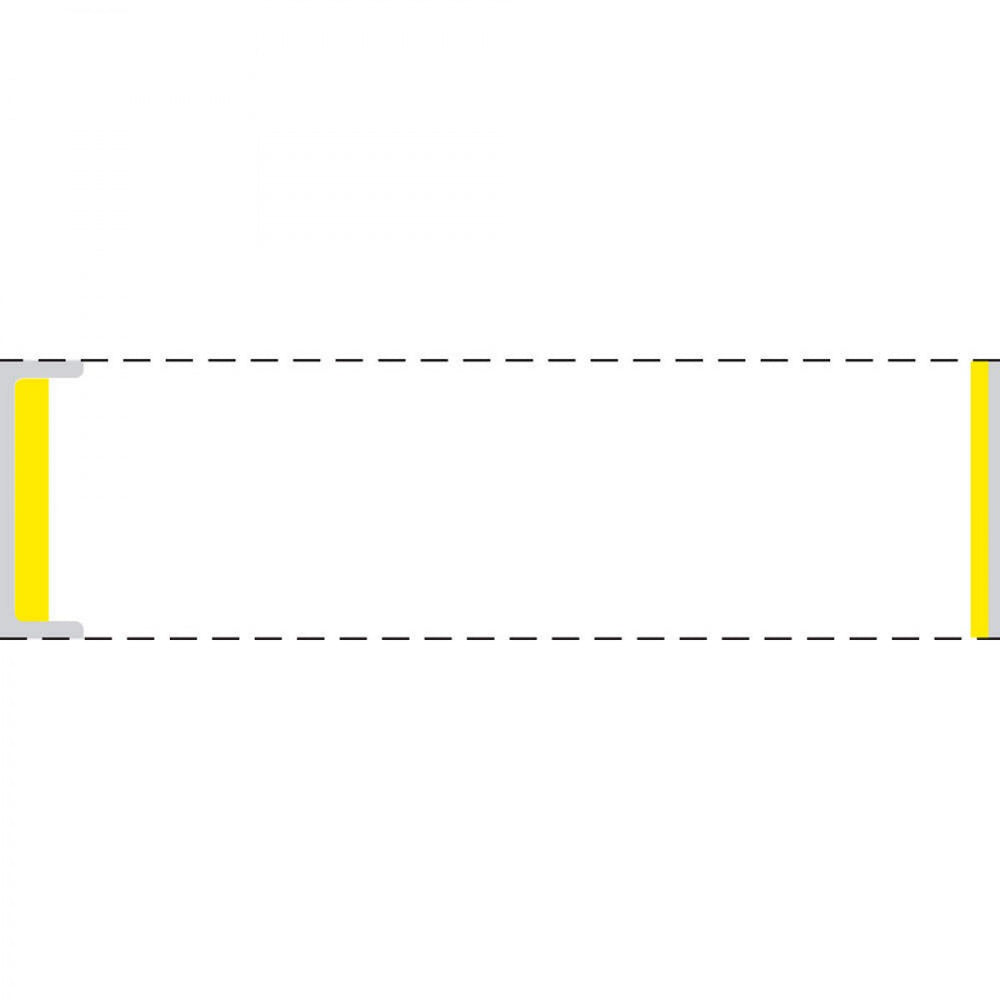 Label Cerner Direct Thermal Paper Permanent 3" Core 3 1"/2" X 1 White With Yellow 5800 Per Roll, 2 Rolls Per Box