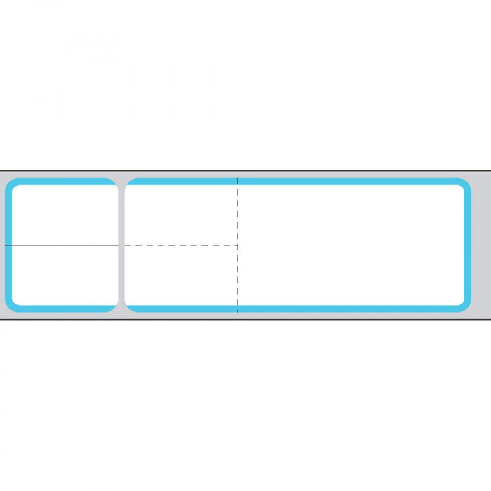 Label Misys/Sunquest Direct Thermal Paper Permanent 3" Core 4 1/8" X 1 3/16" White With Blue 4300 Per Roll, 2 Rolls Per Box