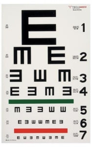 Tech-Medical Service Illuminated Eye Test Charts - Kindergarten Chart, Illuminated, 20' - 3063