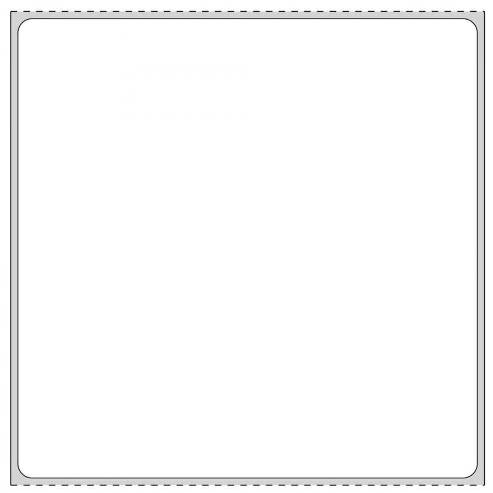 Label Direct Thermal Paper Permanent 1" Core 4" X 4 White 500 Per Roll, 8 Rolls Per Case