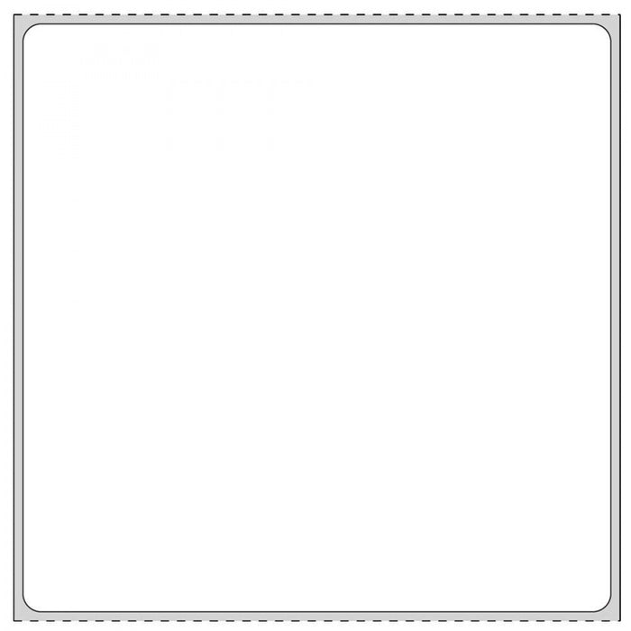 Label Direct Thermal Paper Permanent 1" Core 4" X 4 White 500 Per Roll, 8 Rolls Per Case