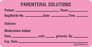 PDC Healthcare Parenteral Solutions Labels - Parenteral Label, 2-15/16" x 1-1/2", Fluorescent Pink - MV07FP7418