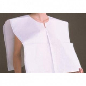 TIDI Choice Capes - Poncho Style Exam Cape, Tissue / Poly / Tissue, White, 22" x 20" - 918230