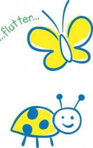 Tidi Products Choice Patient Gowns - Pediatric Gown, Tissue / Poly / Tissue, 21" x 36", Fabricel, Bugs & Things - 981436