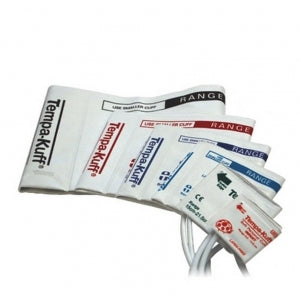 Welch Allyn Trimline Disposable Blood Pressure Cuffs - Trimline Soft Disposable 1-Tube Blood Pressure Cuff, Male Bayonet Rectus Connector, Adult, 27.5 to 36.5 cm - 39048