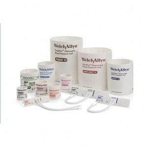 Welch-Allyn Neonatal Disposable 1PC BP Cuffs - Blood Pressure Cuff with Male Luer-Slip, 2-Tube, Size Neonatal, #2 - 39141