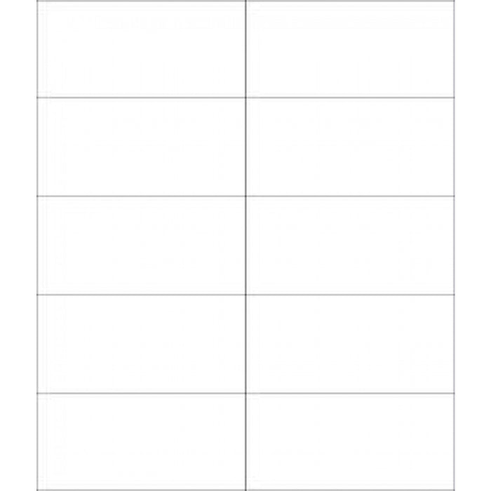 Label Laser Paper Permanent 2" 4 1/4" X 2 White 10 Per Sheet, 100 Sheets Per Package