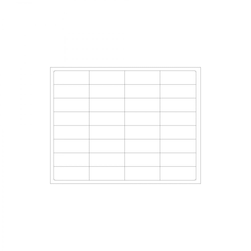 Chart Labels Laser 2 1/29375X1 White - 4 Pks Of 250 Per Case