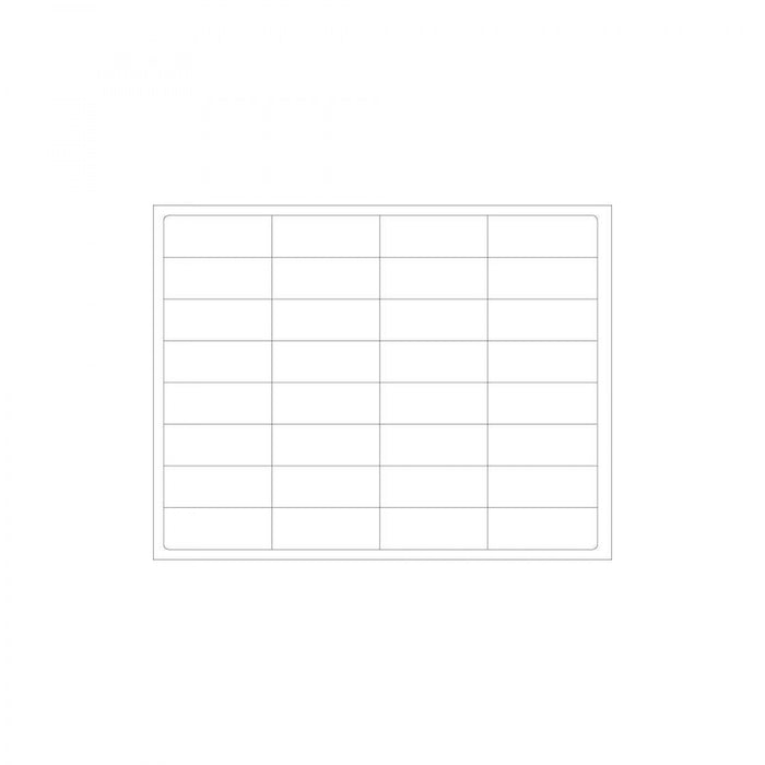 Chart Labels Laser 2 1/29375X1 White - 4 Pks Of 250 Per Case