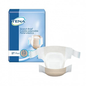 Essity Professional Hygiene TENA Stretch Plus Briefs - TENA Stretch Plus Incontinence Brief, Size L / XL, 41" to 64" Waist - 67603