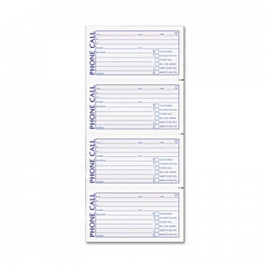 Tops Business Forms Spiral Bound Message Books - 2-Part Carbonless Spiral Bound Message Book, 4 Messages / Page, 400/Book, Message Size 5" x 2-3/4" - 4003