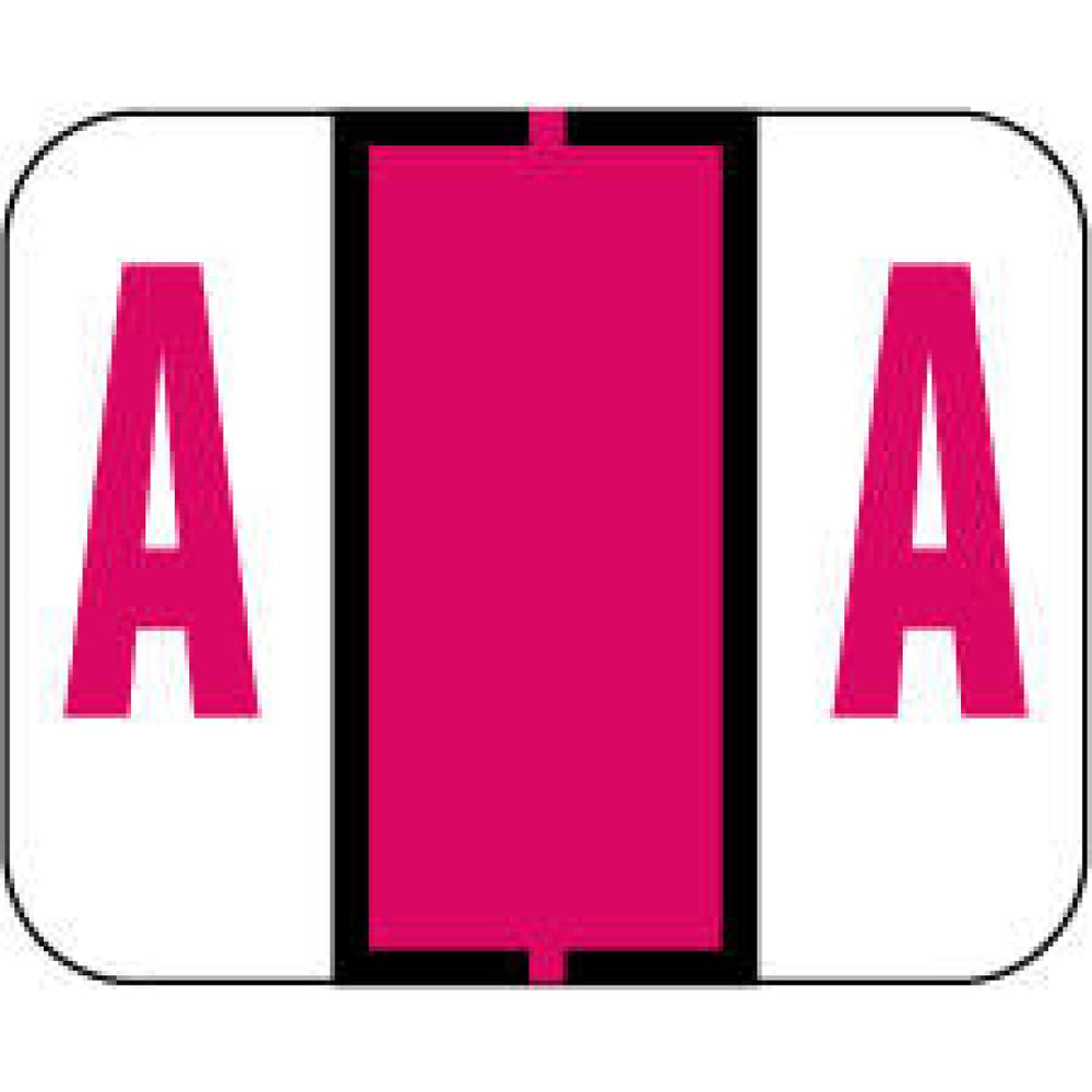 Size: 1-1/4" W X 1" H Alphabetic End Tab Labels Bar Style 500 Vinyl Labels Per Roll