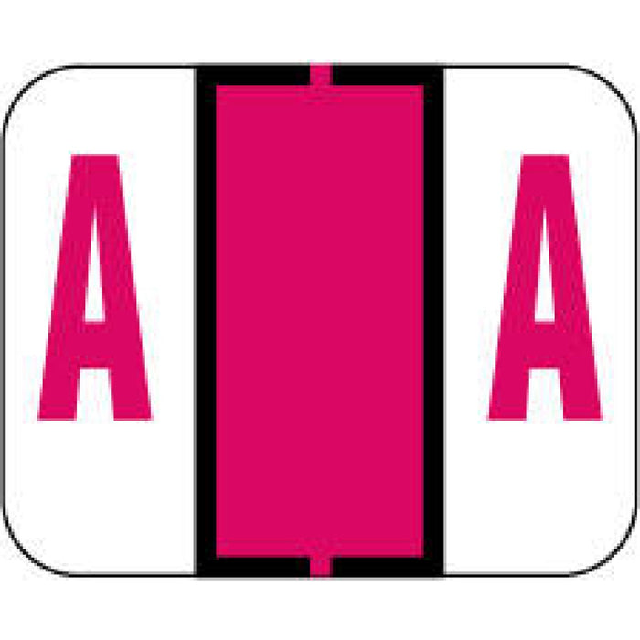 Size: 1-1/4" W X 1" H Alphabetic End Tab Labels Bar Style 500 Vinyl Labels Per Roll