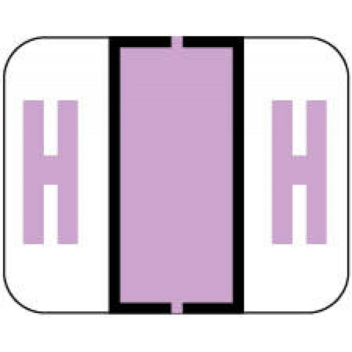 Size: 1-1/4" W X 1" H Alphabetic End Tab Labels Bar Style 500 Vinyl Labels Per Roll