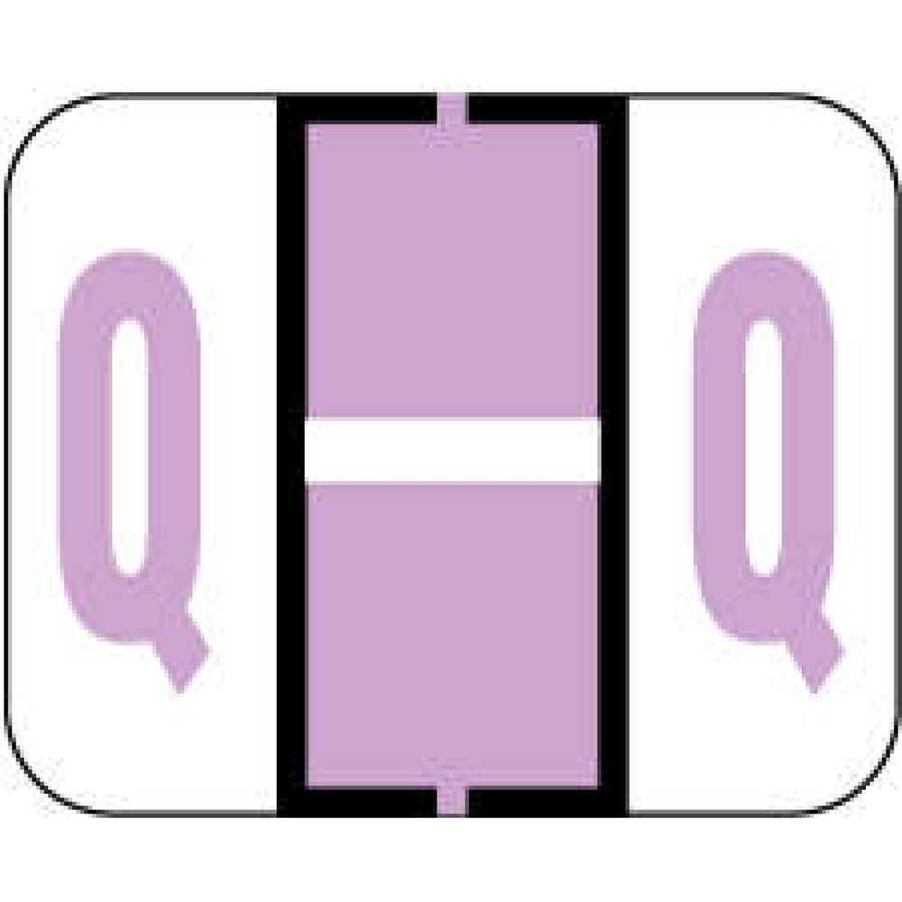 Size: 1-1/4" W X 1" H Alphabetic End Tab Labels Bar Style 500 Vinyl Labels Per Roll