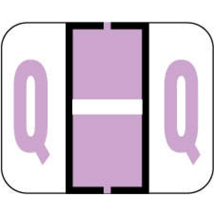 Size: 1-1/4" W X 1" H Alphabetic End Tab Labels Bar Style 500 Vinyl Labels Per Roll