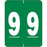 PDC Healthcare AMES Compatible Numeric Labels - Mylar-Coated Ames-Compatible Color-Code Label, Numeric "9," 1-1/2" x 1-7/8", Green - SDA-9