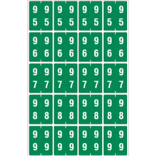 PDC Healthcare Ames Compatible Color-Coded Labels - Ames Compatible Color-Coded "95-99" Label, 1.5" x 1.875", Green, 20/Set - SDD95-99