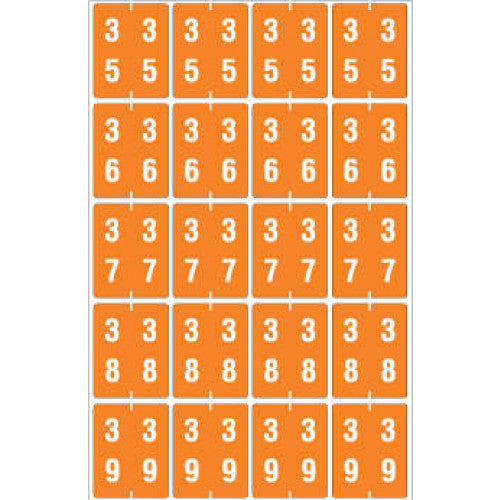 PDC Healthcare Ames Compatible Color-Coded Labels - Ames Compatible Color-Coded "35-39" Label, 1.5" x 1.875", Orange, 20/Set - SDD35-39