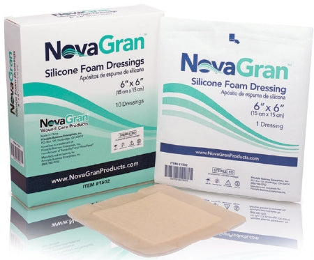 PBE NovaGran Silicone Foam Dressings - DRESSING, SILICONE FOAM, NOVAGRAN, 4"X4" - 1501