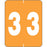 PDC Healthcare AMES Compatible Numeric Labels - Mylar-Coated Ames-Compatible Color-Code Label, Numeric "3," 1-1/2" x 1-7/8", Orange - SDA-3