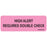 PDC Healthcare Allergies Labels - Removable Chart Label, Preprinted "High Alert," Florescent Pink - MV06FP6279