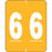 PDC Healthcare AMES Compatible Numeric Labels - Mylar-Coated Ames-Compatible Color-Code Label, Numeric "6," 1-1/2" x 1-7/8", Yellow - SDA-6
