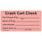 PDC Healthcare Crash Cart Labels - Crash Cart Check Label, Fluorescent Red - MV07FR8129