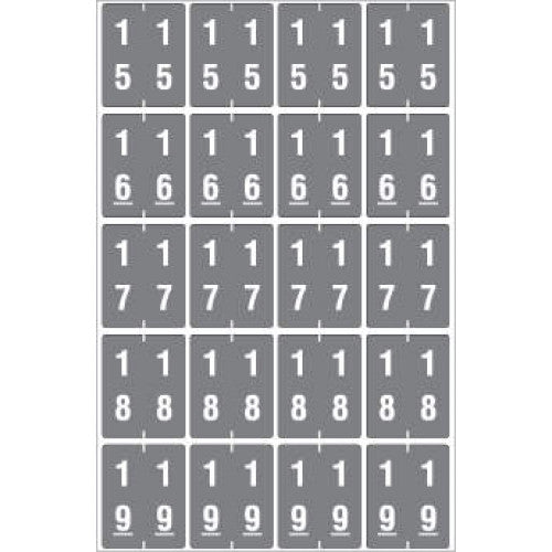 PDC Healthcare Ames Compatible Color-Coded Labels - Ames Compatible Color-Coded "15-19" Label, 1.5" x 1.875", Gray, 20/Set - SDD15-19
