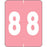 PDC Healthcare AMES Compatible Numeric Labels - Mylar-Coated Ames-Compatible Color-Code Label, Numeric "8," 1-1/2" x 1-7/8", Pink - SDA-8