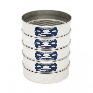 Thomas Scientific ASTM Round Stainless Steel Test Sieves - SIEVE, STAINLESS STEEL, FULL HEIGHT, 60, 8" - 1219M97