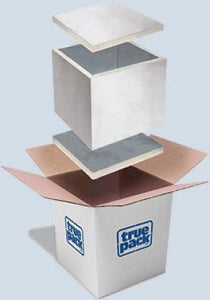 True Pack Insulated Shipping Containers - Shipping Box, Double-Wall, Black, 22" x 15" x 15" - CTS-22-BLACK