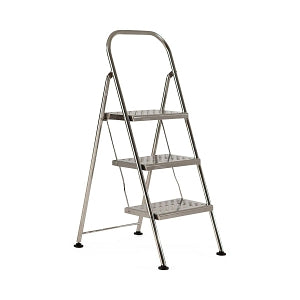 Terra Folding Step Stool EP316SS - STEP STOOL, FOLDING, 3-STEP, SS, 18"X26"X45" - 2805-82B