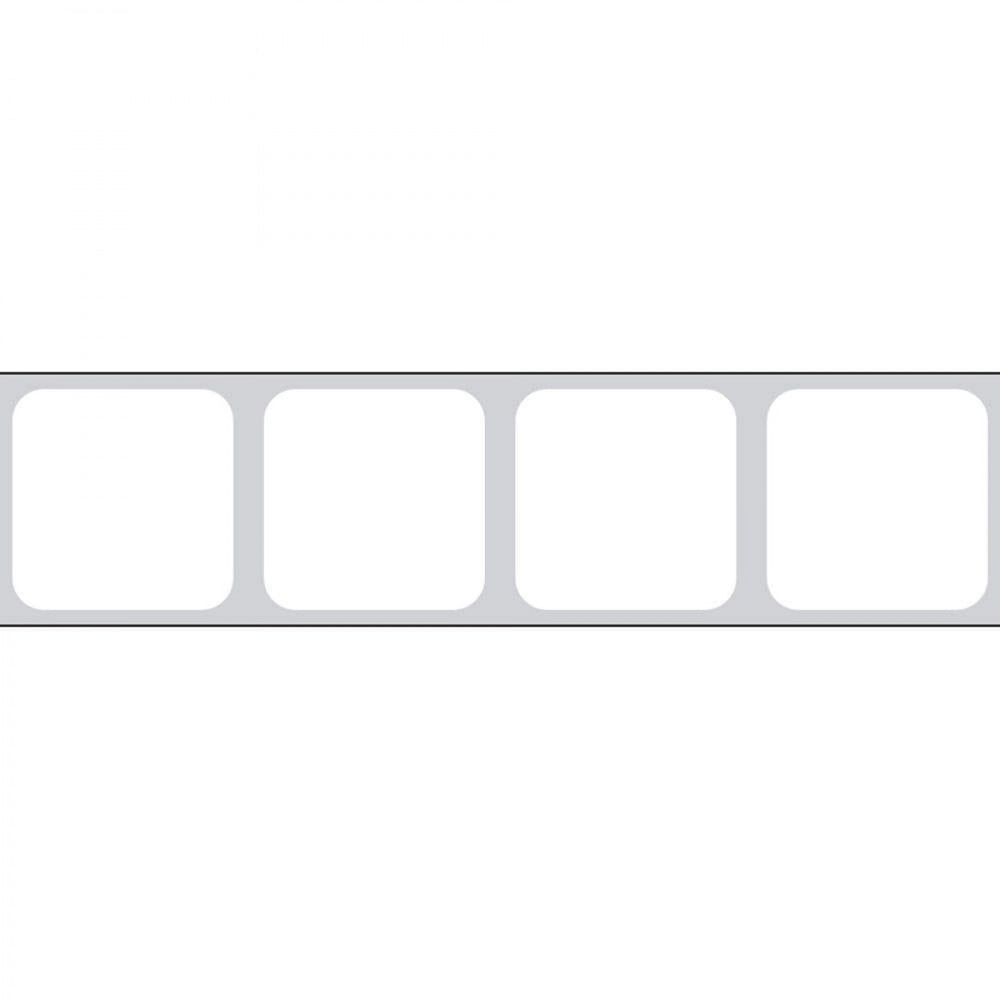 Slide Label Thermal Transfer Paper Permanent 4 1 1/2" Core 7/8" X 7/8" White 7400 Per Roll, 3 Rolls Per Box