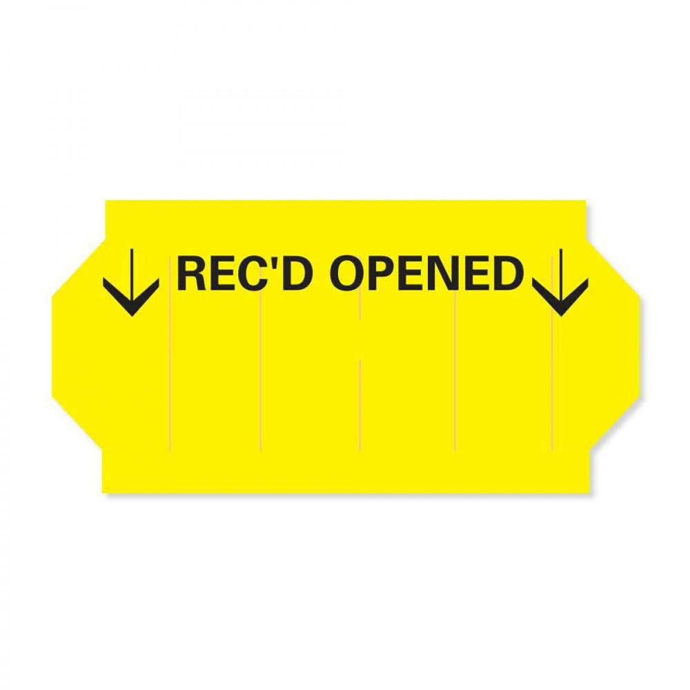 Label Compatible With Txii Guns Paper Permanent Recd Opened 1" Core 1 X 1/2" Yellow 1500 Per Roll