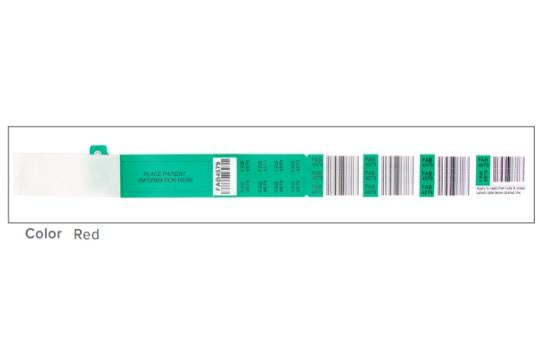 Typenex Medica Barcode Blood Bands - Typenex Barcode Plus Slim Blood Band, Red - 4R5378