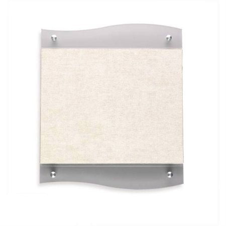 Tack Board with Frame Tack Board with Frost Frame - Overall: 19"L x 16"W - Tack board area: 13"L x 16"W